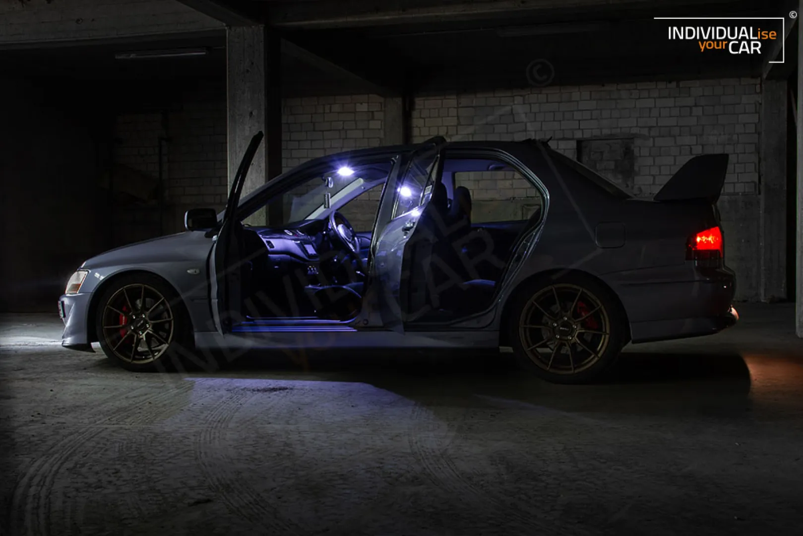 LED Innenraumbeleuchtung SET für Mitsubishi Lacner Evo VIII 8 - Cool-White